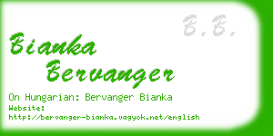 bianka bervanger business card
